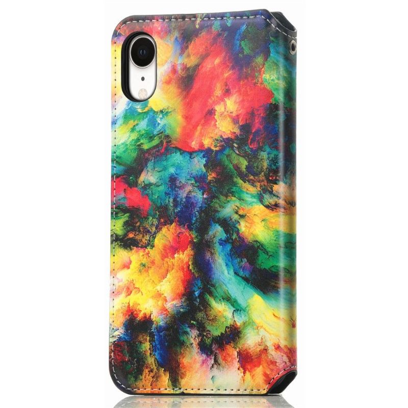 Kožené Pouzdro Na iPhone XR Duhový Oblak