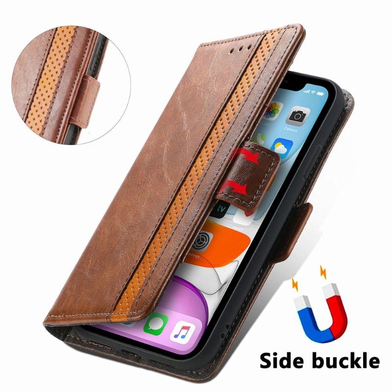 Kožené Pouzdro Na iPhone XR Flipové Pouzdro Flip Business