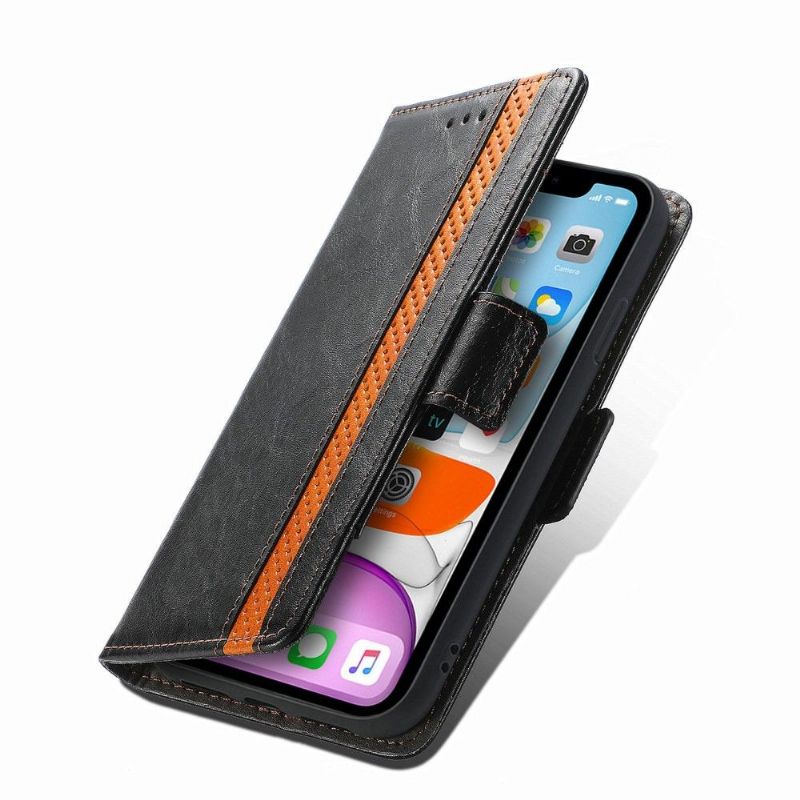 Kožené Pouzdro Na iPhone XR Flipové Pouzdro Flip Business