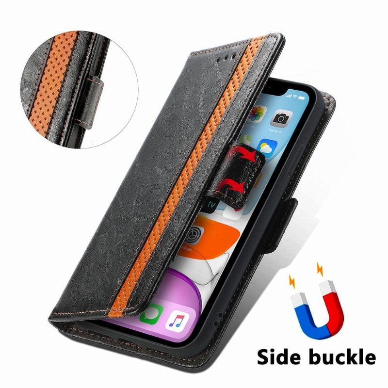 Kožené Pouzdro Na iPhone XR Flipové Pouzdro Flip Business