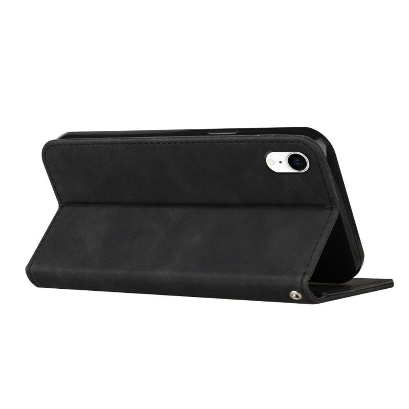 Kožené Pouzdro Na iPhone XR Podnikání Ve Tvaru S