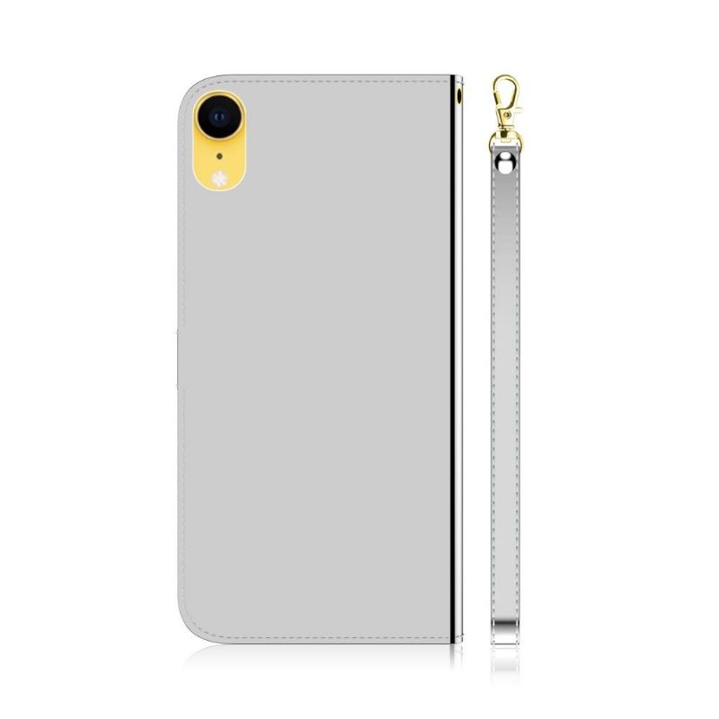 Kožené Pouzdro Na iPhone XR Zrcadlový Efekt Z Umělé Kůže