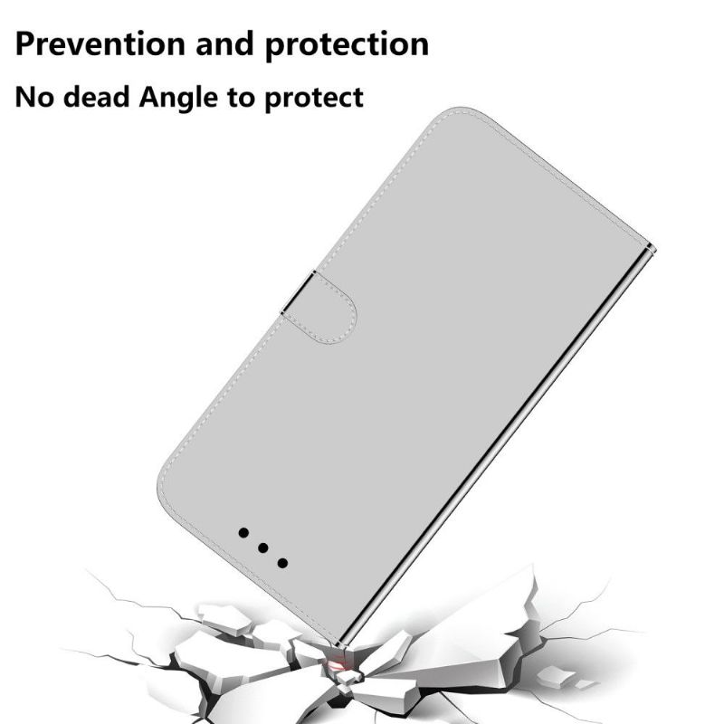 Kožené Pouzdro Na iPhone XR Zrcadlový Efekt Z Umělé Kůže