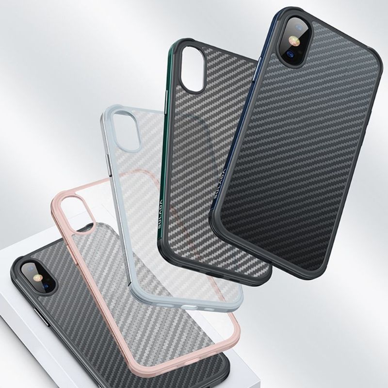Kryt Na iPhone XR Karbonové Vlákno Ve Stylu Luxusní Série