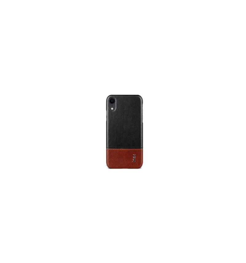 Kryty Na Mobil Na iPhone XR Černohnědá Imitace Kůže