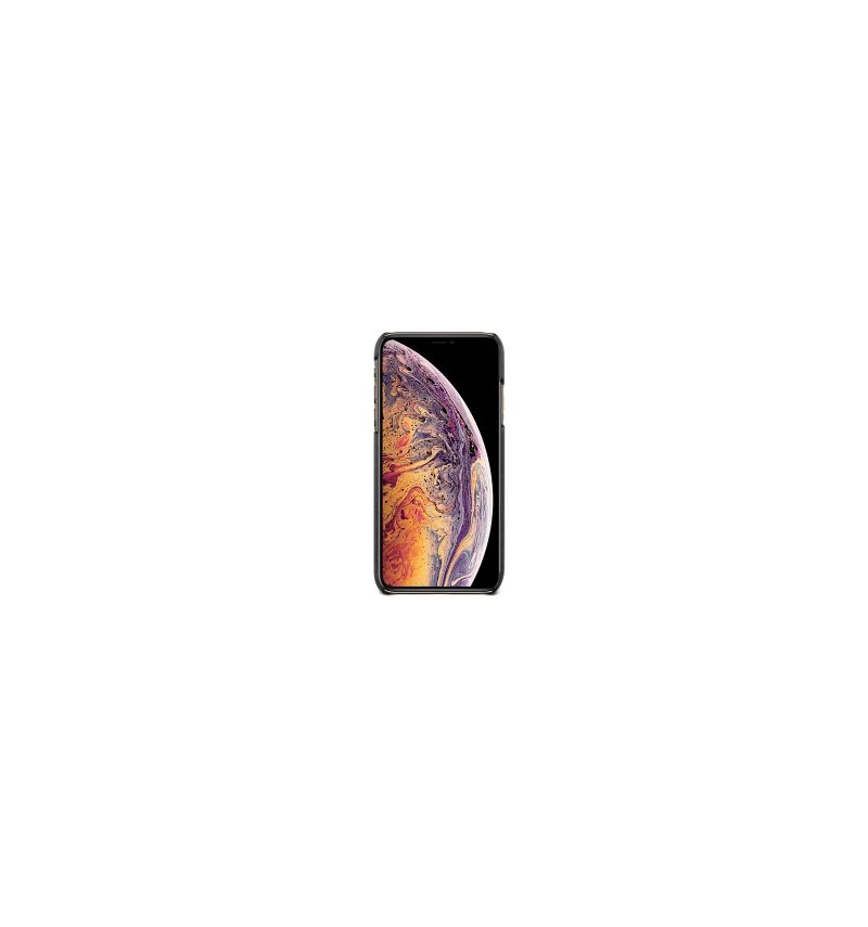 Kryty Na Mobil Na iPhone XR Černohnědá Imitace Kůže