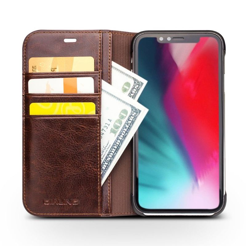 Pouzdra Na iPhone XR Ručně Vyráběná Pravá Kůže