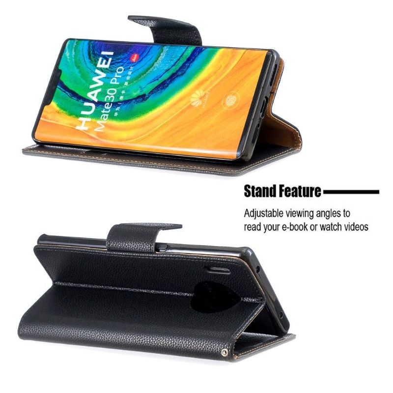 Flipové Pouzdro Na Huawei Mate 30 Pro Efekt Zrnité Kůže