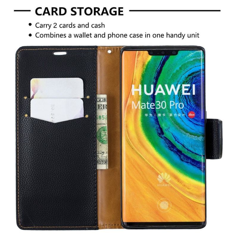 Flipové Pouzdro Na Huawei Mate 30 Pro Efekt Zrnité Kůže