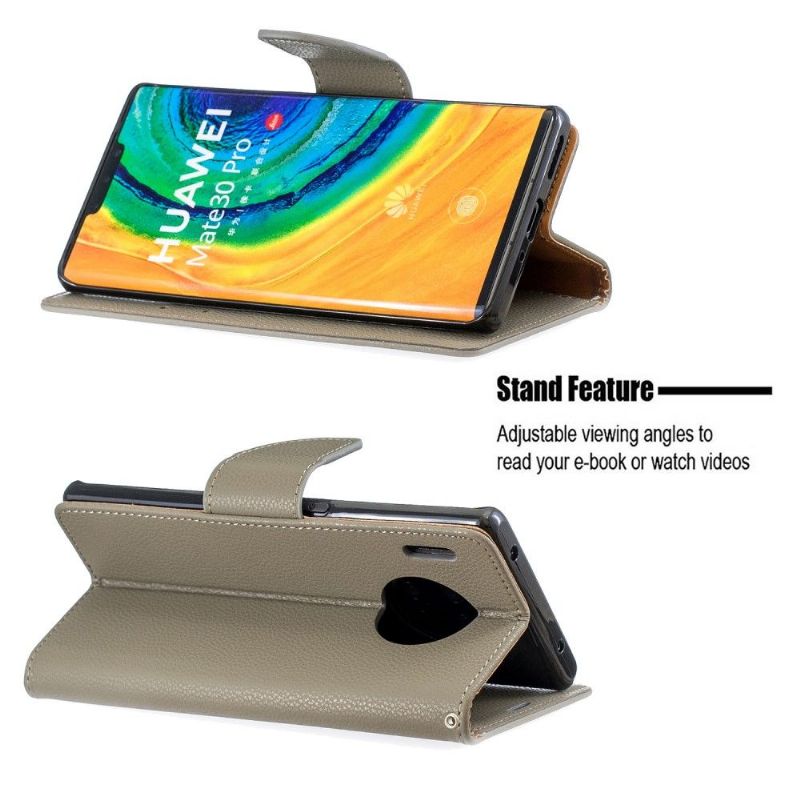 Flipové Pouzdro Na Huawei Mate 30 Pro Efekt Zrnité Kůže