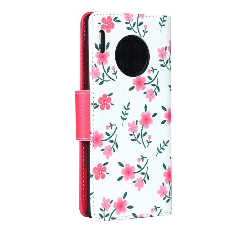 Flipové Pouzdro Na Huawei Mate 30 Pro Jarní Květiny Virginie Se Šňůrkou