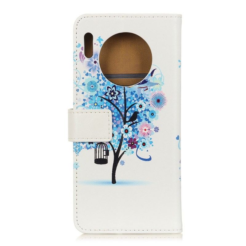 Flipové Pouzdro Na Huawei Mate 30 Pro Modrý Strom