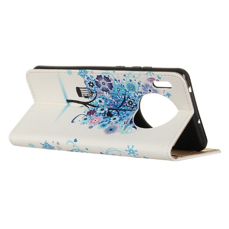 Flipové Pouzdro Na Huawei Mate 30 Pro Modrý Strom