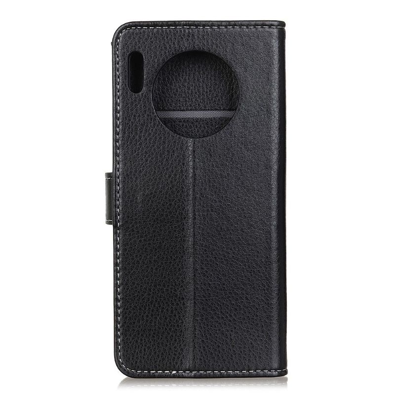 Kožené Pouzdro Na Huawei Mate 30 Pro Odkryté Švy S Koženým Efektem