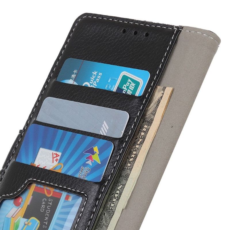 Kožené Pouzdro Na Huawei Mate 30 Pro Odkryté Švy S Koženým Efektem