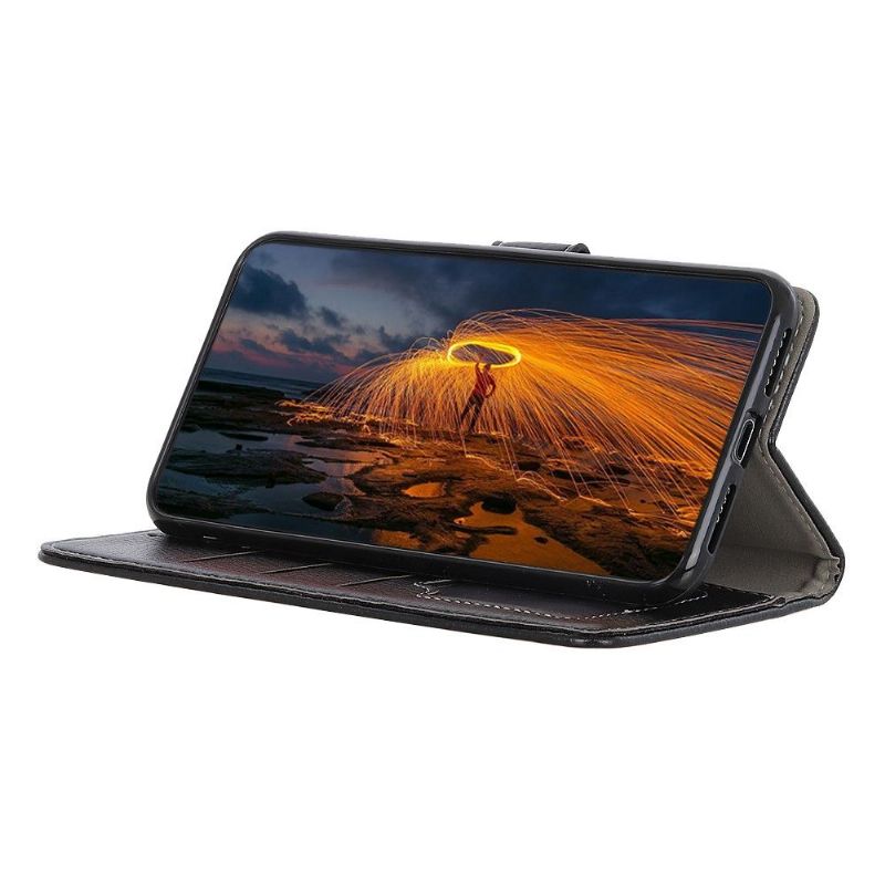 Kožené Pouzdro Na Huawei Mate 30 Pro Odkryté Švy S Koženým Efektem