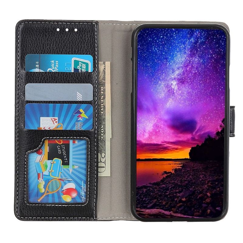 Kožené Pouzdro Na Huawei Mate 30 Pro Odkryté Švy S Koženým Efektem