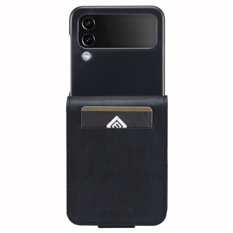 Kožené Pouzdro Folio Na Samsung Galaxy Z Flip 4 Flipové Pouzdro Držák Rfid Karty