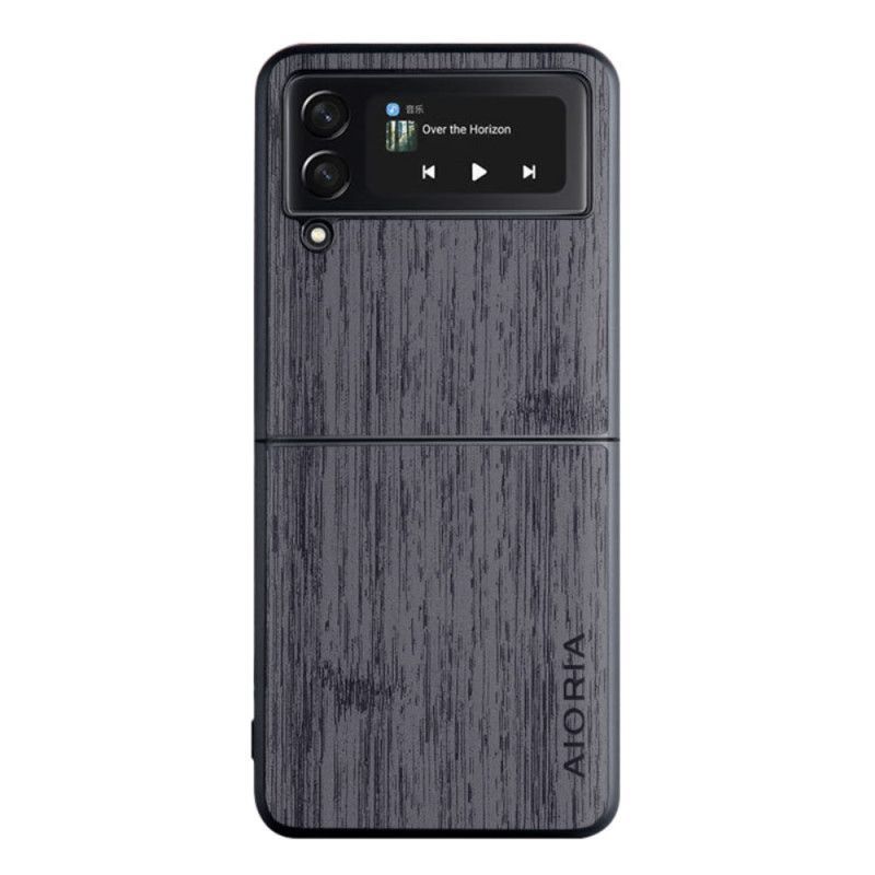 Kryt Na Samsung Galaxy Z Flip 4 Flipové Pouzdro Dřevo Aioria
