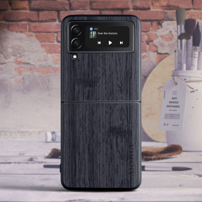 Kryt Na Samsung Galaxy Z Flip 4 Flipové Pouzdro Dřevo Aioria
