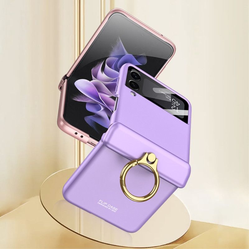 Kryt Na Samsung Galaxy Z Flip 4 Flipové Pouzdro Jednobarevné S Kroužkem Gkk