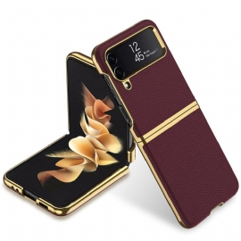 Kryt Na Samsung Galaxy Z Flip 4 Flipové Pouzdro Kožený Efekt Gkk Litchi