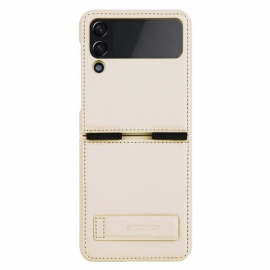 Kryt Na Samsung Galaxy Z Flip 4 Flipové Pouzdro Kůže A Držák Nillkin
