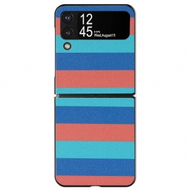 Kryt Na Samsung Galaxy Z Flip 4 Flipové Pouzdro Linky Z Umělé Kůže