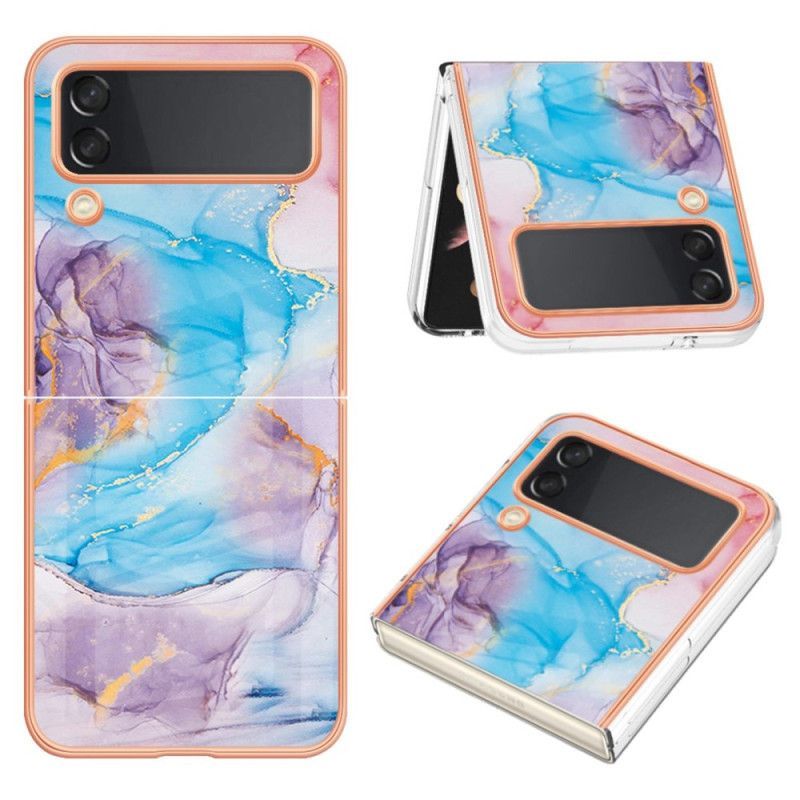 Kryt Na Samsung Galaxy Z Flip 4 Flipové Pouzdro Mramorový Design