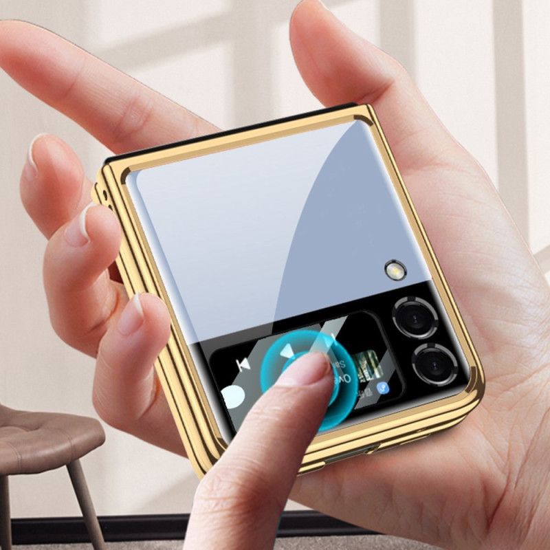 Kryt Na Samsung Galaxy Z Flip 4 Flipové Pouzdro Obyčejné Tvrzené Sklo Gkk