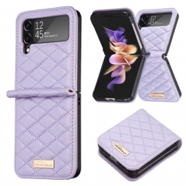 Kryt Na Samsung Galaxy Z Flip 4 Flipové Pouzdro Prošívaná Barva Binfen