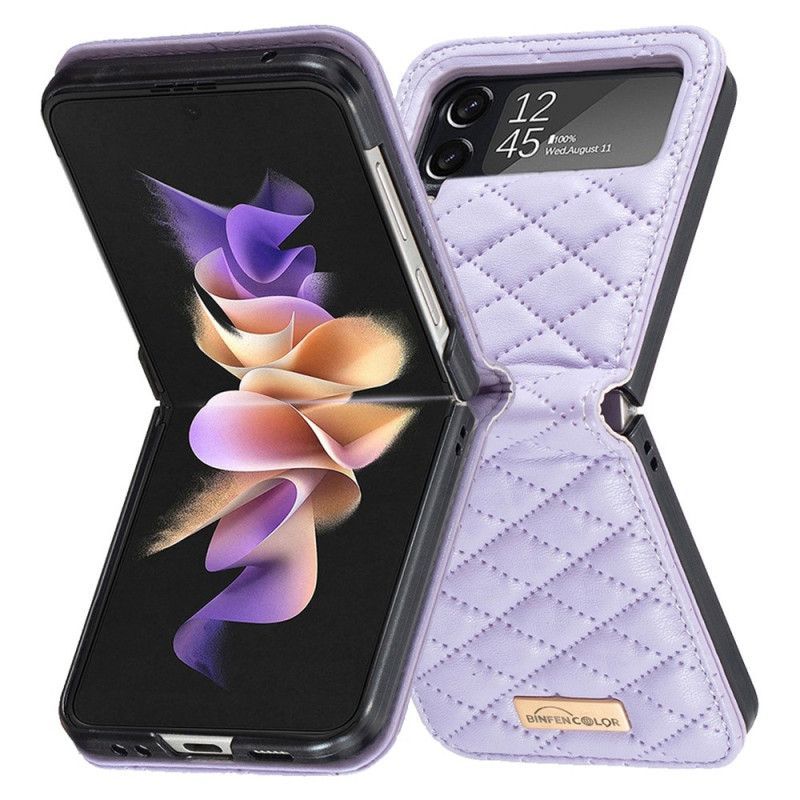 Kryt Na Samsung Galaxy Z Flip 4 Flipové Pouzdro Prošívaná Barva Binfen