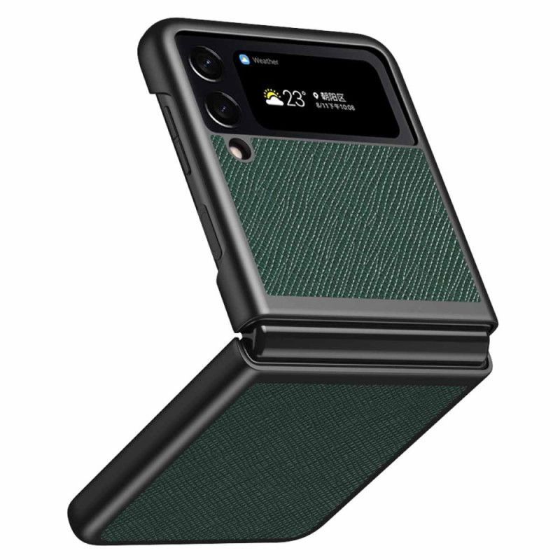 Kryt Na Samsung Galaxy Z Flip 4 Flipové Pouzdro Styl Texturované Kůže