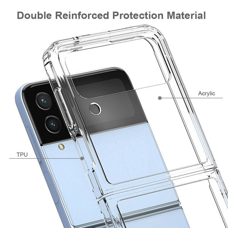 Kryt Na Samsung Galaxy Z Flip 4 Flipové Pouzdro Transparentní Zesílený Obrys