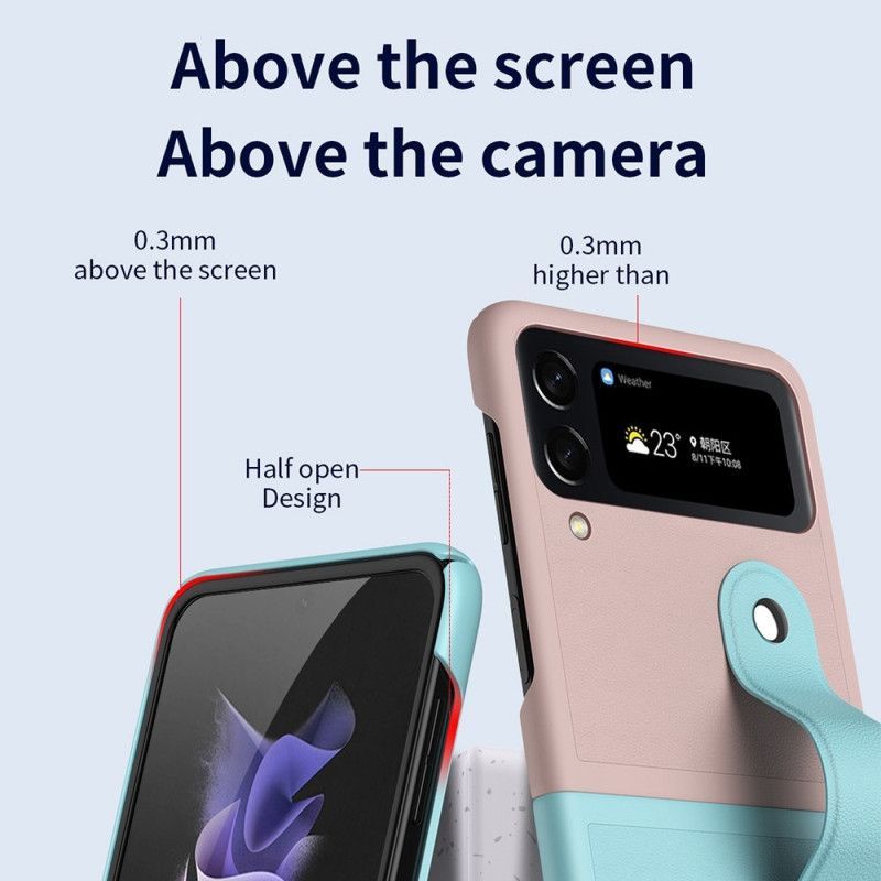 Kryty Na Mobil Na Samsung Galaxy Z Flip 4 Flipové Pouzdro Dvoubarevný Pásek
