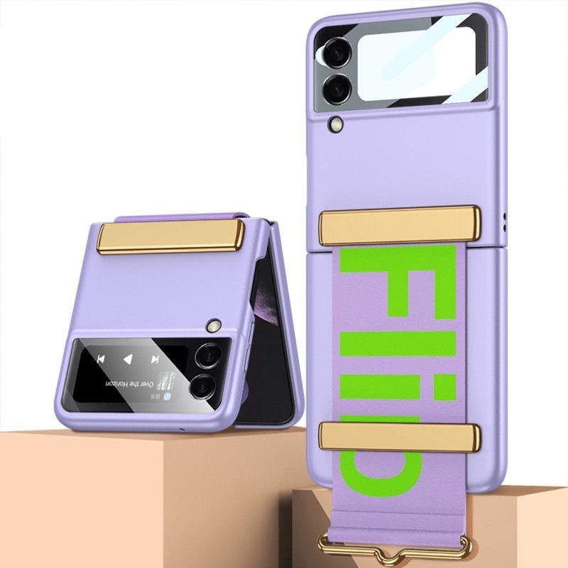 Kryty Na Mobil Na Samsung Galaxy Z Flip 4 Flipové Pouzdro Popruh A Fólie Gkk