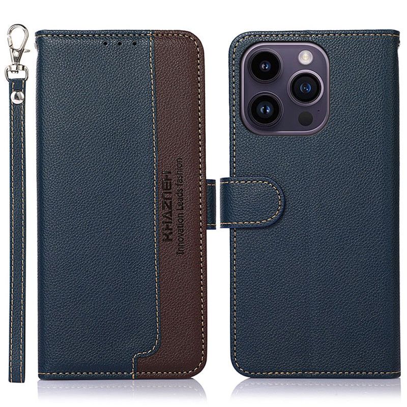 Kožený Kryt iPhone 16 Pro Max Dvoubarevný Khazneh
