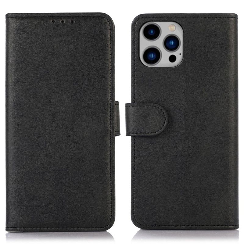 Kožený Kryt iPhone 16 Pro Max Klasická Magnetická Spona