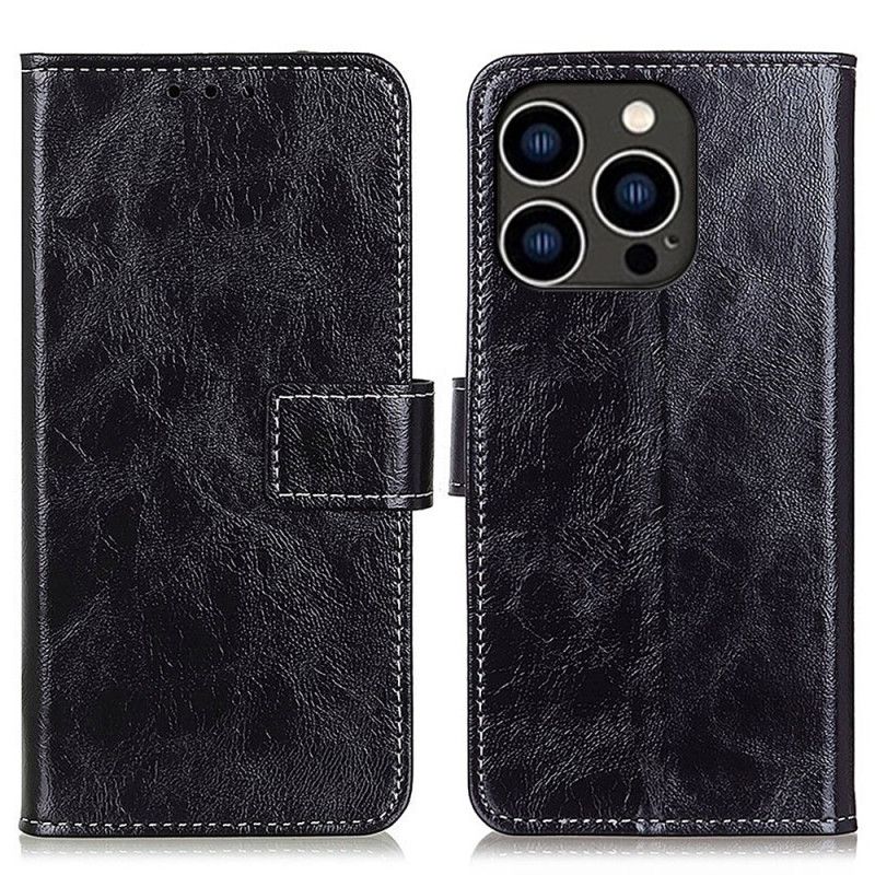 Kožený Kryt iPhone 16 Pro Max Lesklá Imitace Kůže