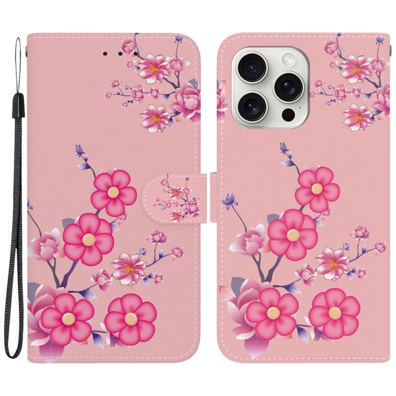 Kožený Kryt iPhone 16 Pro Max Popruh Sakury