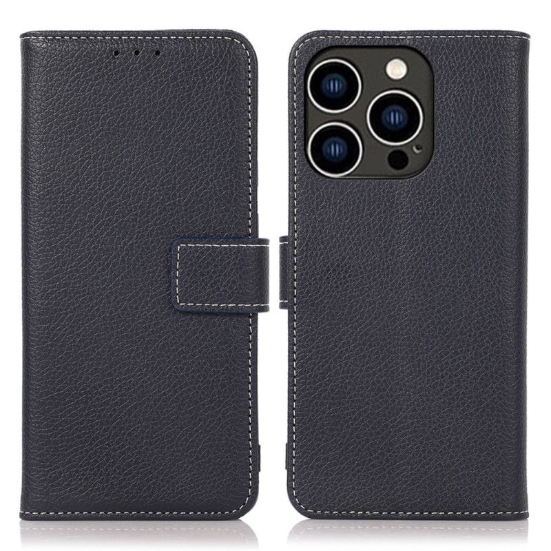 Kožený Kryt iPhone 16 Pro Max Povrch Litchi