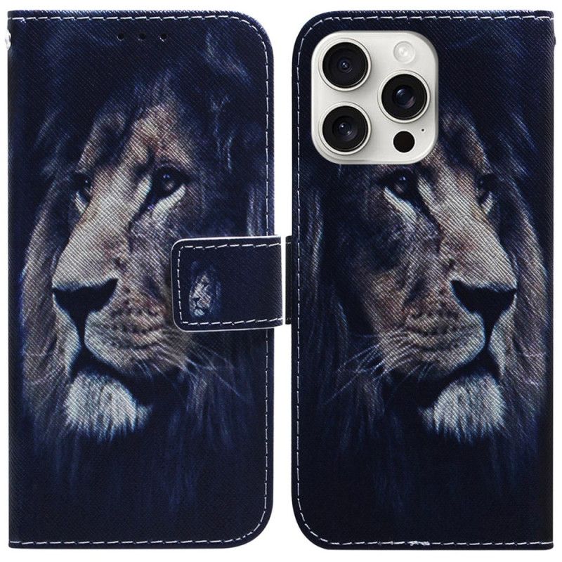 Kožený Kryt iPhone 16 Pro Max Snící Lev