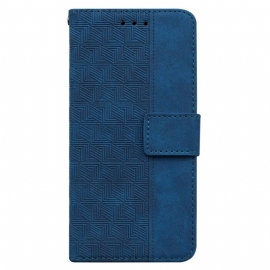 Kožený Kryt iPhone 16 Pro Max Vzor Tkaného Popruhu