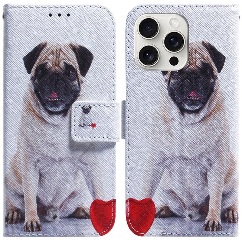 Kožený Kryt Na iPhone 16 Pro Max Mops Pes