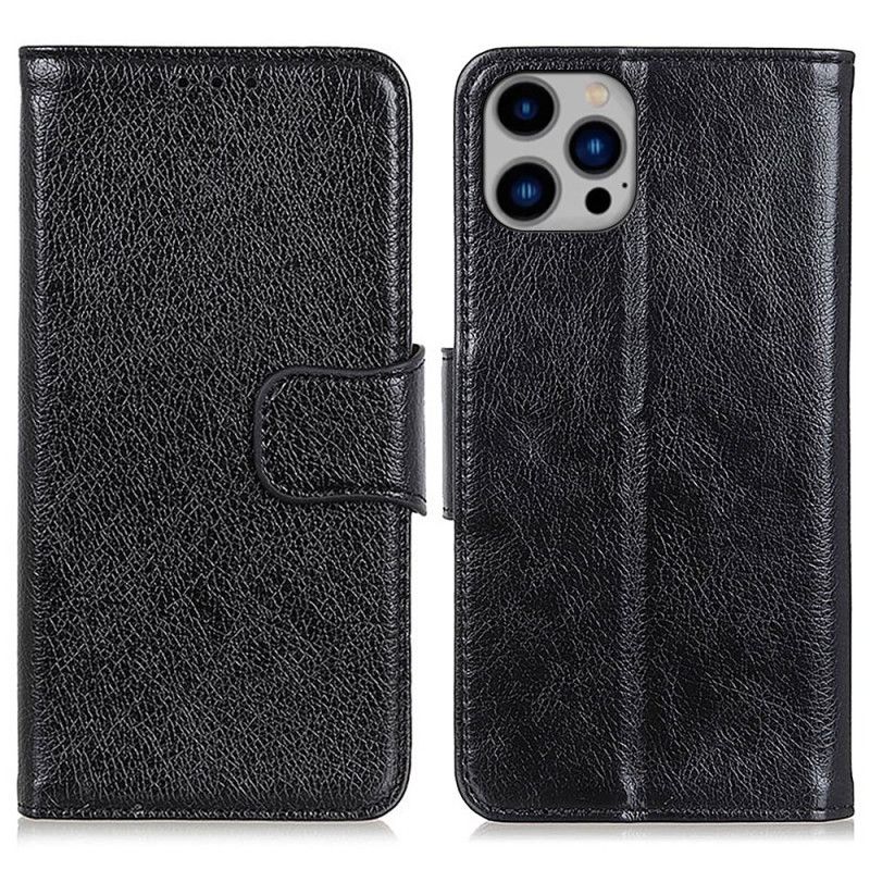 Kožený Kryt Na iPhone 16 Pro Max Textura Nappa S Efektem Kůže