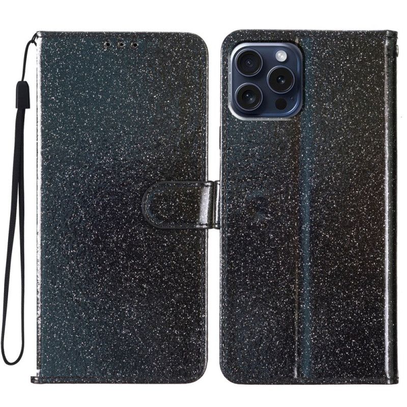 Kožený Kryt Na iPhone 16 Pro Max Třpytky