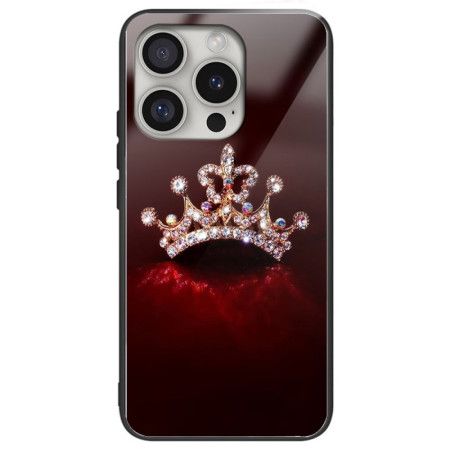 Kryt iPhone 16 Pro Max Kryty Na Mobil Diamantová Koruna Z Tvrzeného Skla