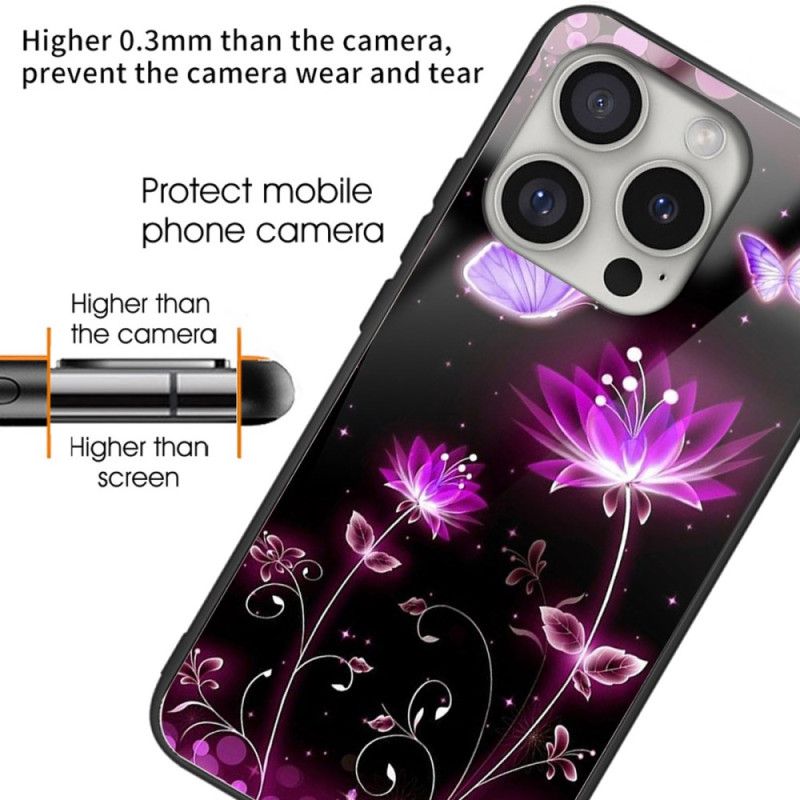 Kryt iPhone 16 Pro Max Lotus Fluorescent Tempered Glass