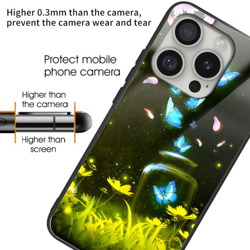 Kryt iPhone 16 Pro Max Motýli Z Tvrzeného Skla V Láhvi