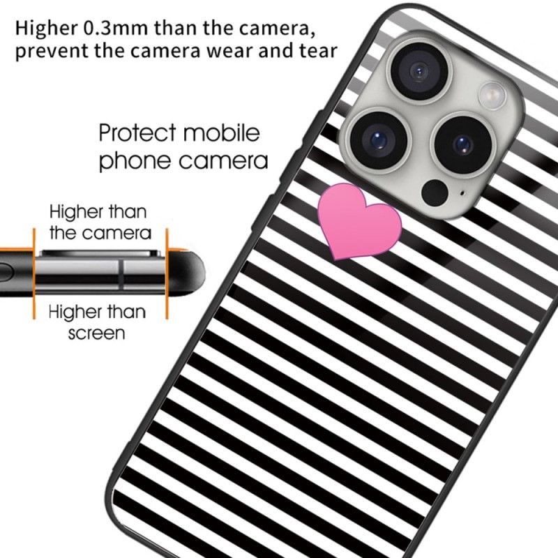 Kryt iPhone 16 Pro Max Pruhy A Srdíčka